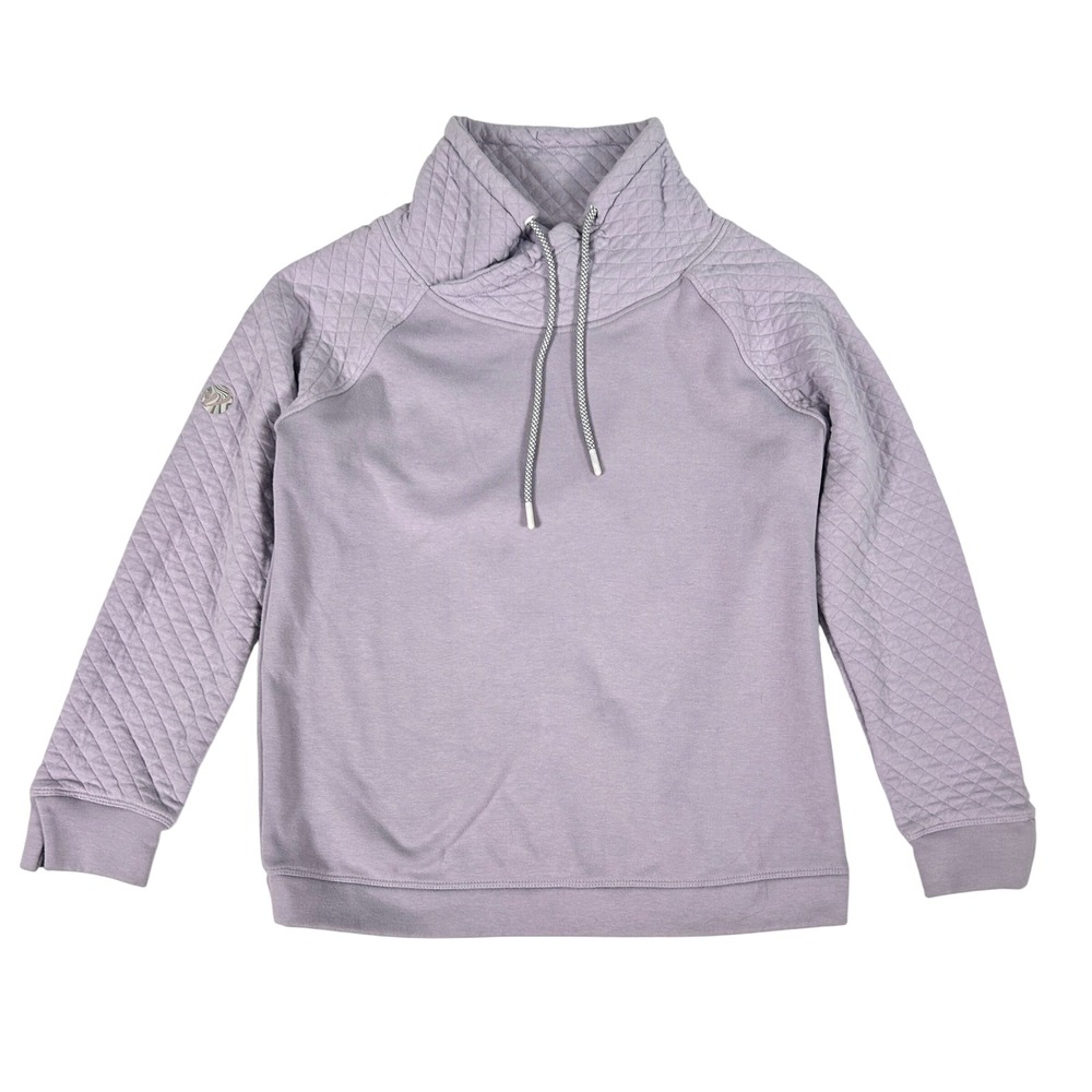 Levelwear Verve Pullover Womens M Quilted Sweatshirt Funnel Neck Lavender Purple